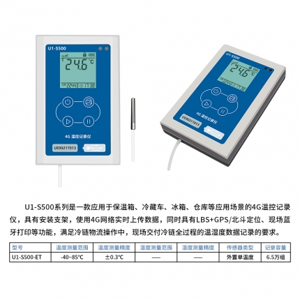 U1-S500-ET 4G溫控溫度記錄儀