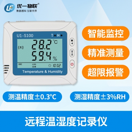 U1-S100-TH RS485溫濕度記錄儀